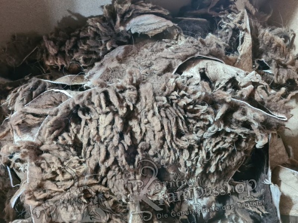 Hellbraune Fell Reste Schaf Heimisch Urig