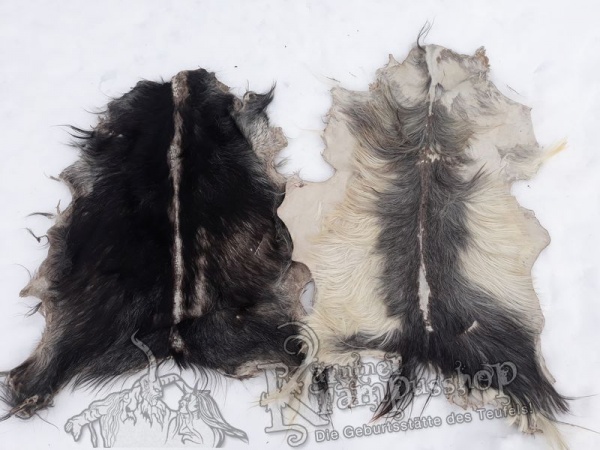 Ziegenfell ausrasiert Grau