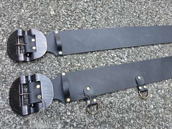 Schwarzer Krampusgürtel 11cm BREIT