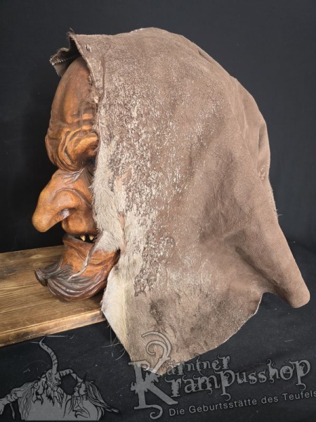 Kopffell Genäht Braun Ledrig