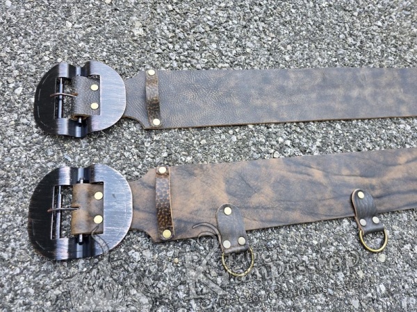 Brauner Krampusgürtel 11cm BREIT