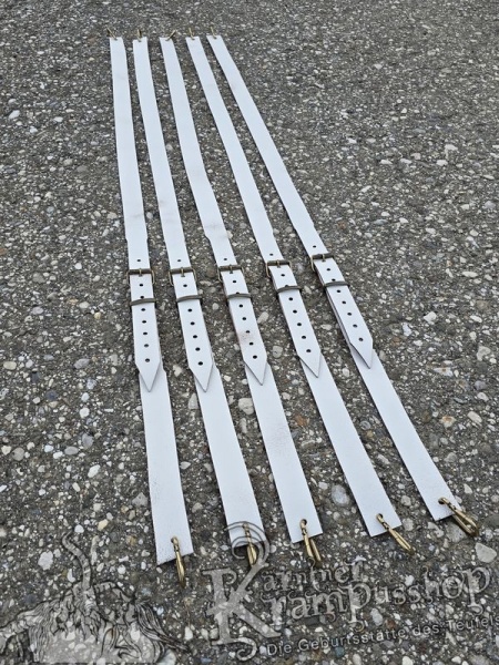 Querriemen & Hosenträger 30mm WEISS