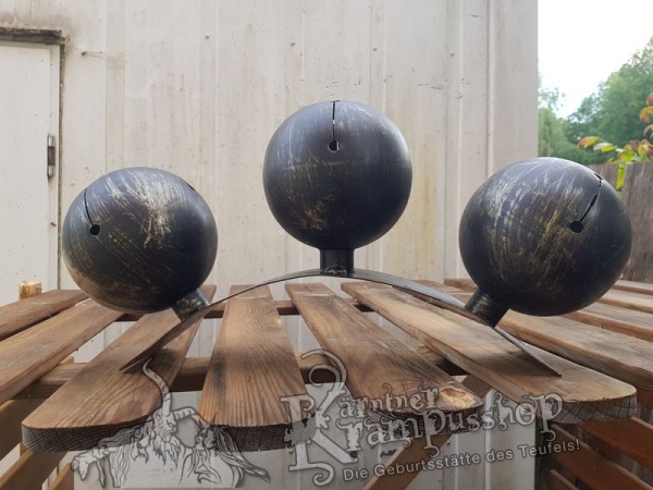 Edelstahlschelle 3x15cm Schwarz Gold