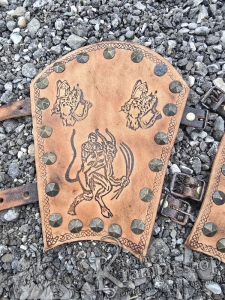 1 Paar Handgamaschen Geprägt Abverkauf