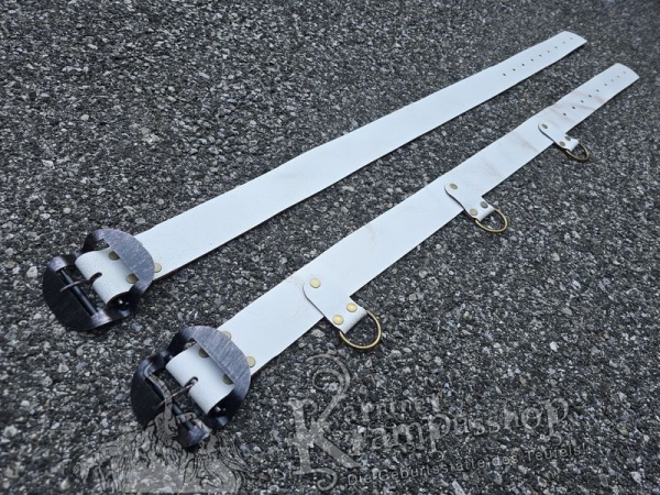 Weisser Krampusgürtel 6cm BREIT