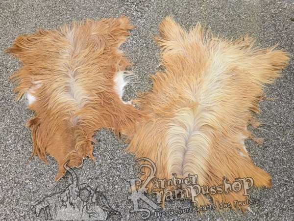 Ziegenfelle Langhaar Hellbraun