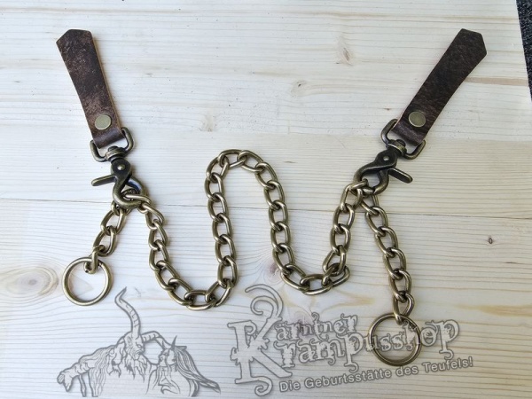 Mantel und Jacken Verschluss Set Chrunch Messing