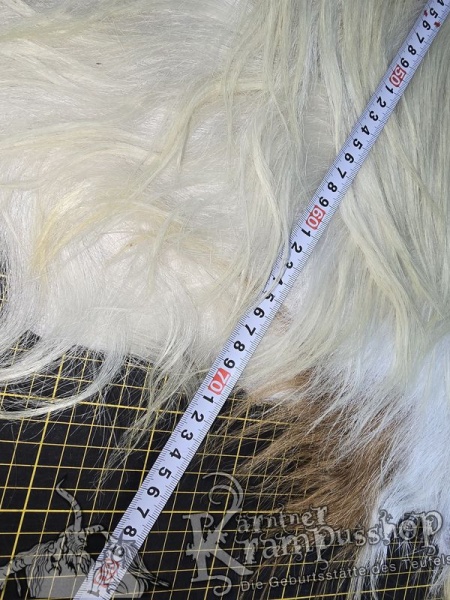 Ziegenfelle Langhaar Weiss