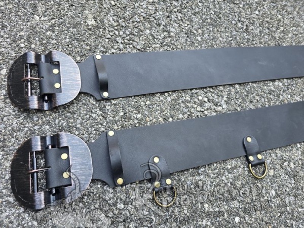 Schwarzer Krampusgürtel 11cm BREIT