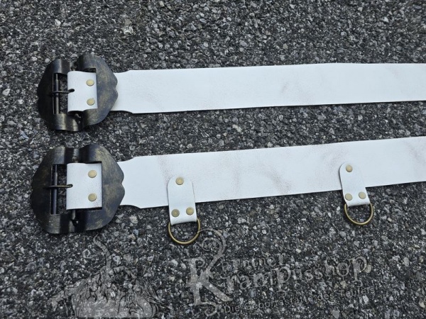 Weisser Krampusgürtel 8cm BREIT
