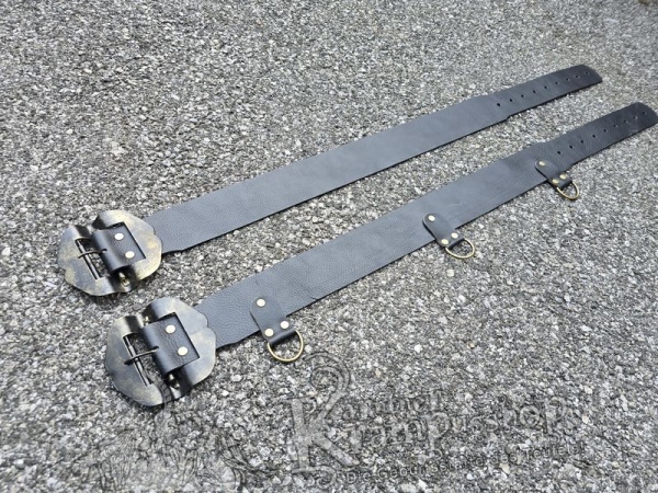 Schwarzer Krampusgürtel 8cm BREIT