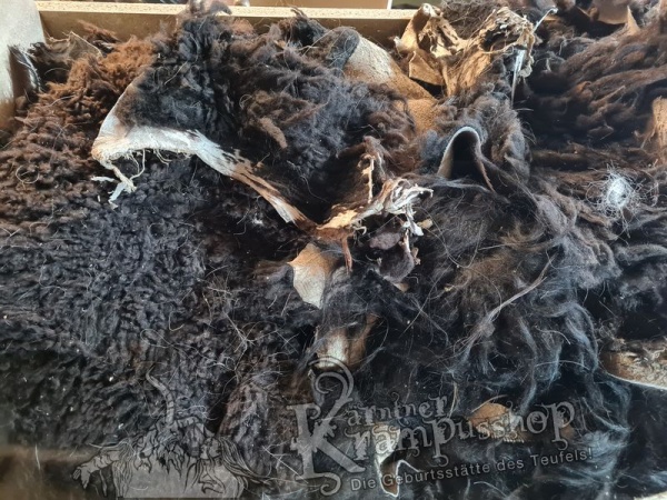 Braune Fell Reste Schaf Heimisch Urig