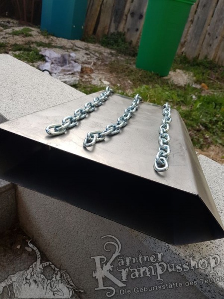 Balken-Trichterglocke Mittel Blank mit Kette