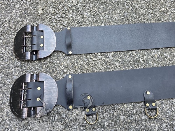 Schwarzer Krampusgürtel 13cm BREIT