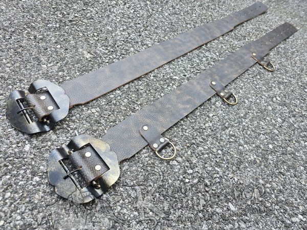 Brauner Krampusgürtel 8cm BREIT