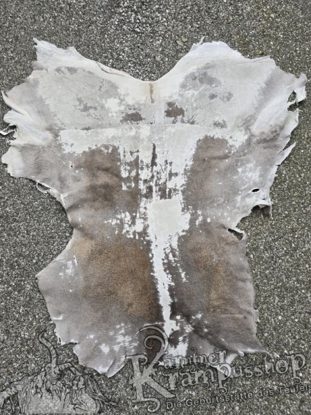 Hirschleder Grau Schwarz und Braun