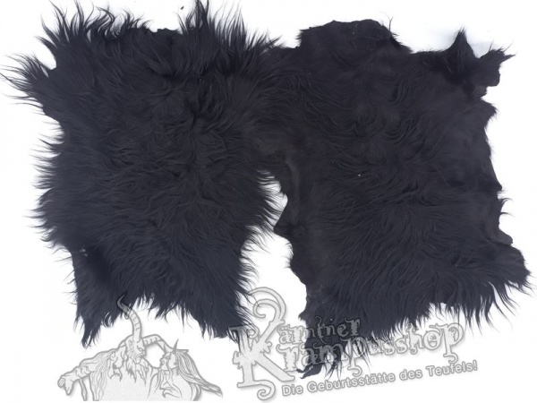 Ziegenfelle Langhaar Schwarz