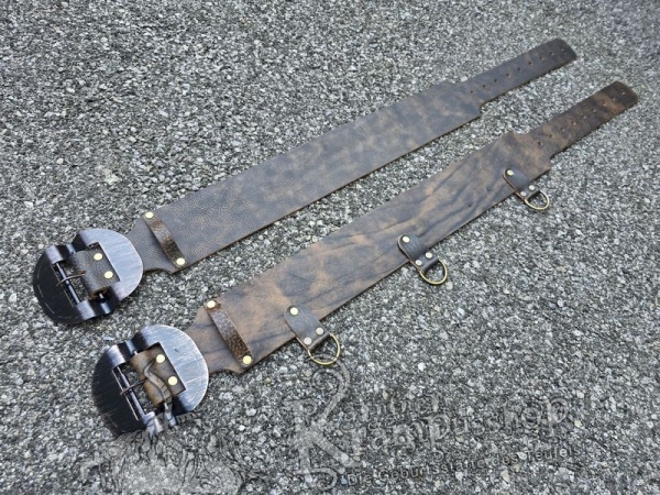 Brauner Krampusgürtel 11cm BREIT