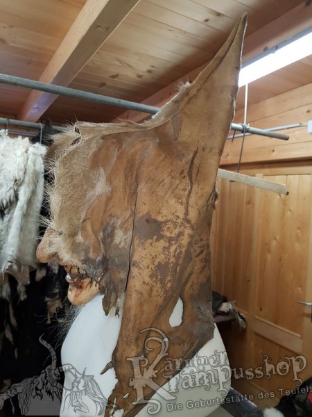 Spitzkaputze Braun Ledrig Antik