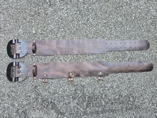 Antikbrauner Krampusgürtel 13cm BREIT