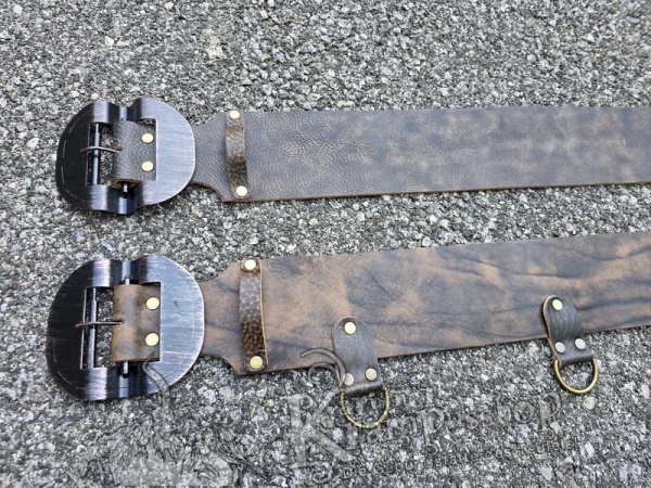 Brauner Krampusgürtel 11cm BREIT