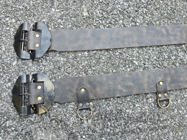 Brauner Krampusgürtel 8cm BREIT