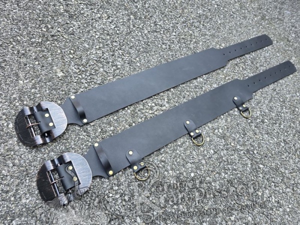 Schwarzer Krampusgürtel 11cm BREIT