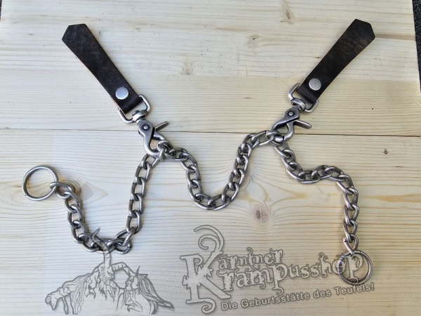 Mantel und Jacken Verschluss Set Chrunch Silber