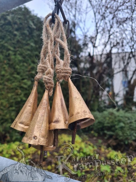 Urige Trompetenglocke Antik am Strick Abverkauf