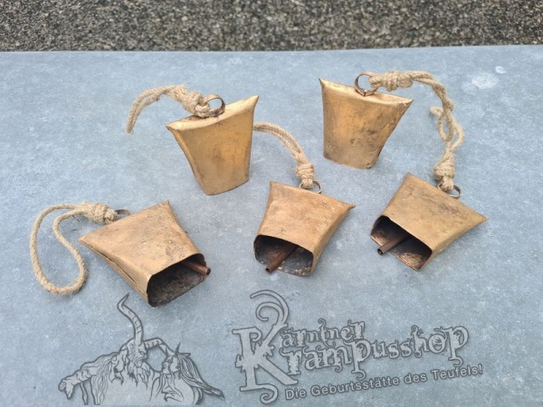 Urige Kuhbeutel eckig Antik am Strick Abverkauf