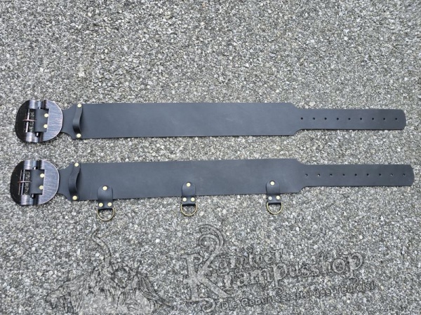 Schwarzer Krampusgürtel 11cm BREIT