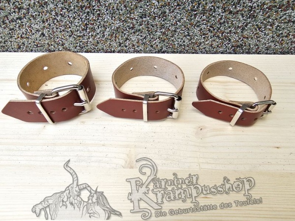 Lederriemen und Schlaufen Lederfarbe Rot