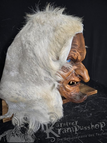 Kopffell Genäht WEISS RASSIERT