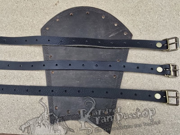 Lederriemen und Schlaufen Lederfarbe Schwarz