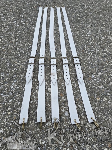 Querriemen & Hosenträger 30mm WEISS