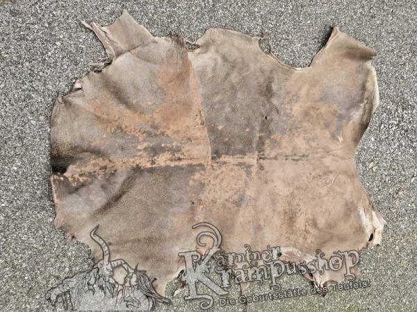 Hirschleder Grau Schwarz und Braun