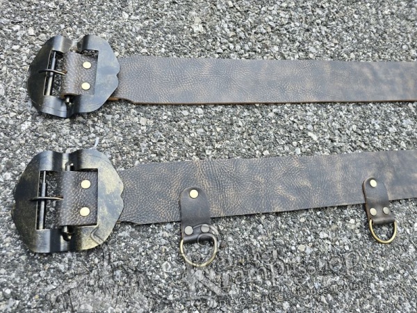 Brauner Krampusgürtel 8cm BREIT