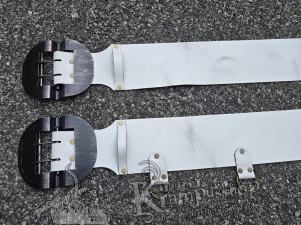 Weisser Krampusgürtel 13cm BREIT