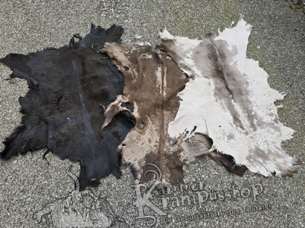 Gams Leder Grau Schwarz und Braun