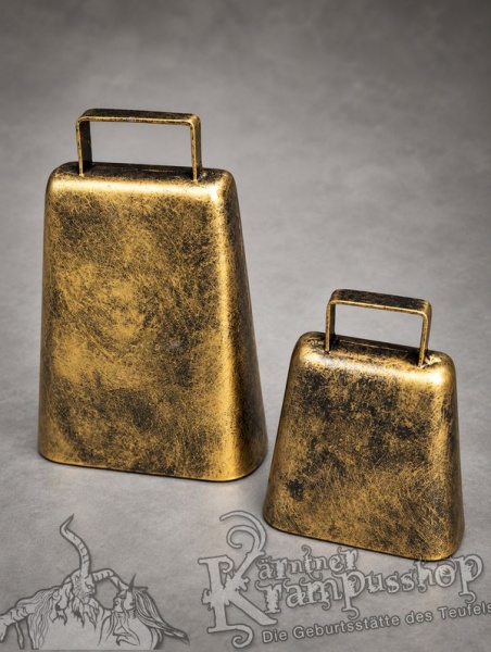 Trichterglocke Flachschelle Antik Bronze