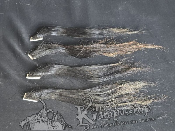 Zugeschnittene Pferdeschweif Strähnen Naturschwarz
