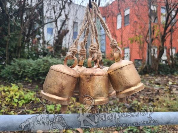 Urige Rohrglocke Antik am Strick Abverkauf