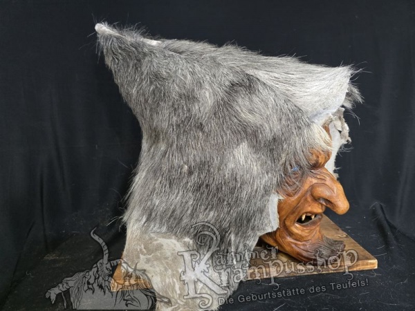 Kaputze GRAU Rassiert SPITZ nach HINTEN