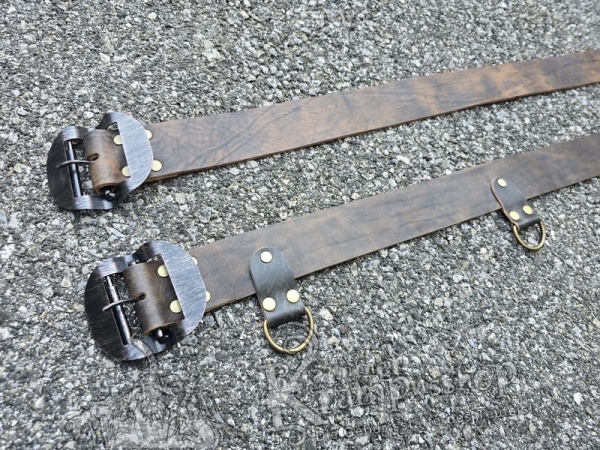 Brauner Krampusgürtel 6cm BREIT