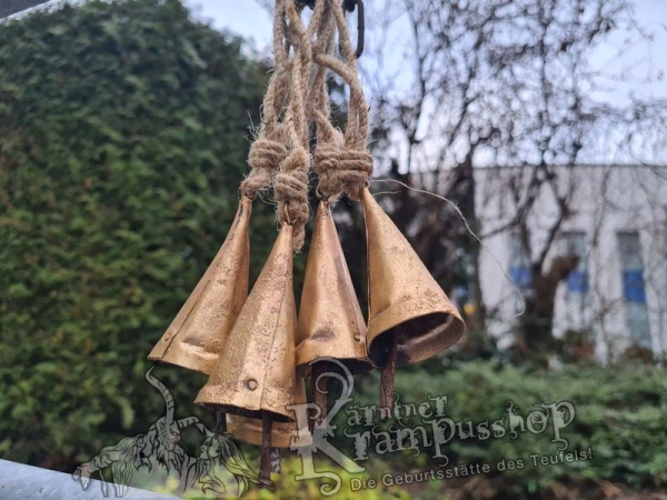 Urige Trompetenglocke Antik am Strick Abverkauf