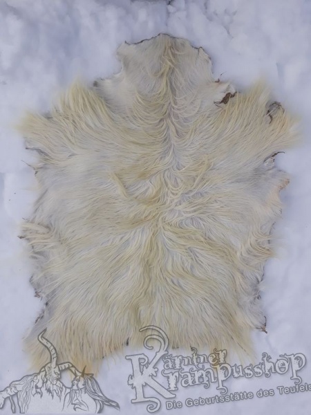 Ziegenfelle Langhaar Weiss