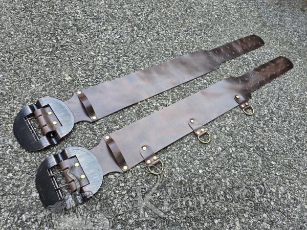 Antikbrauner Krampusgürtel 13cm BREIT