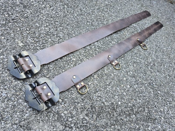 Antikbrauner Krampusgürtel 8cm BREIT