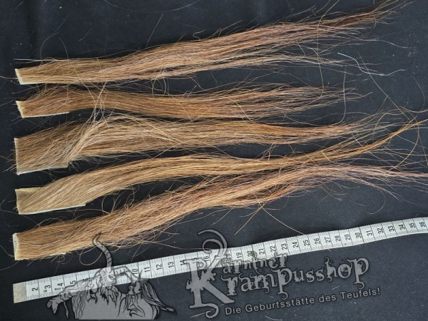 Zugeschnittene Pferdeschweif Strähnen Braun