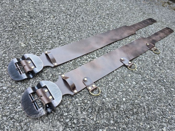 Antikbrauner Krampusgürtel 11cm BREIT